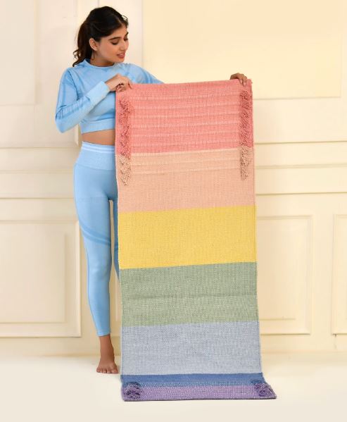 Cotton Yoga Mat New Arrival 2025 Ecofriendly  Organic Cotton Yoga Mat